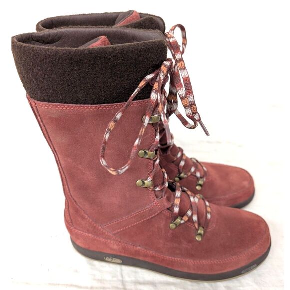 Chaco Andorra Lace-up Suede Boots - Size 8 - Picture 2 of 5